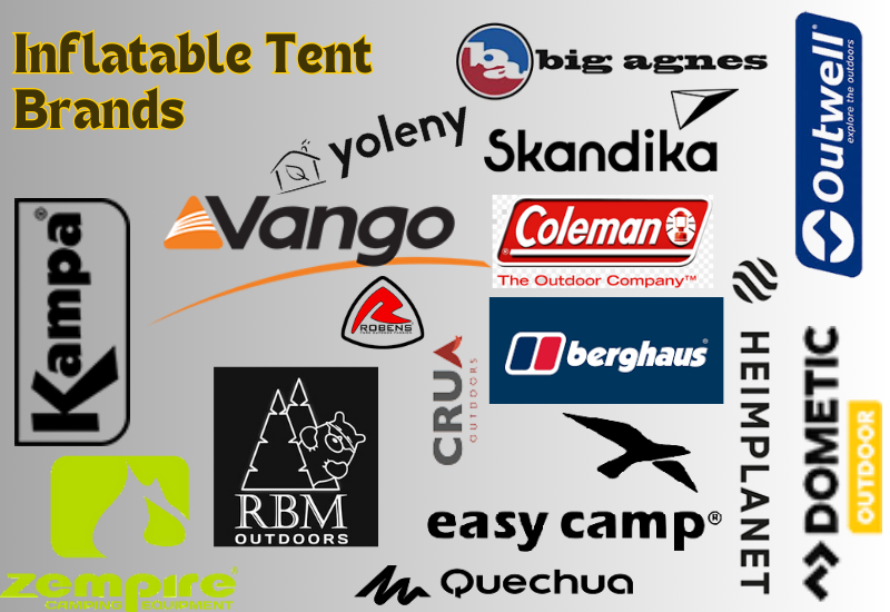 Various Brand Logos of Inflatable Tent Manufacturers