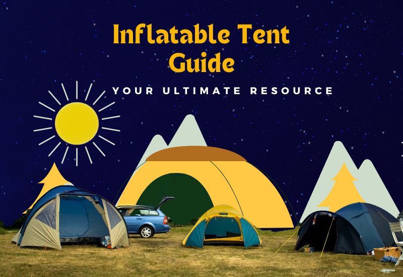 Inflatable Tent Guide Graphic Art with Caption Title