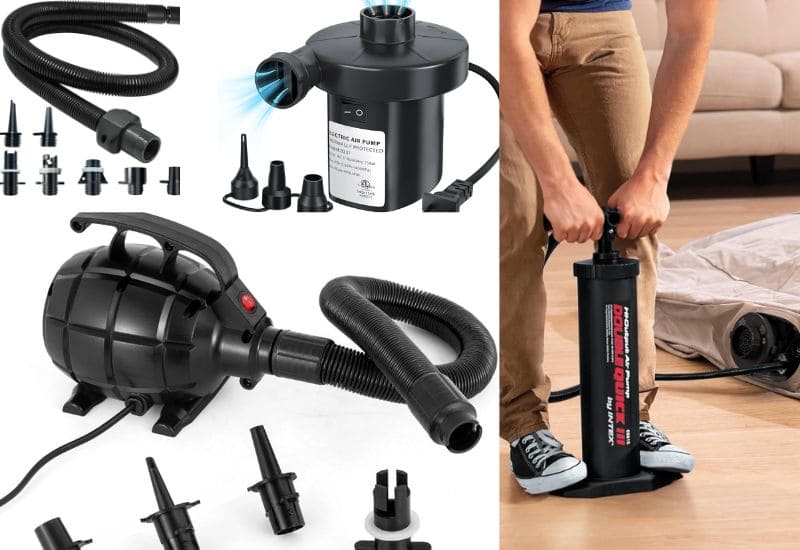 Manual, Electric and Self-activating Air Pumps with connectors