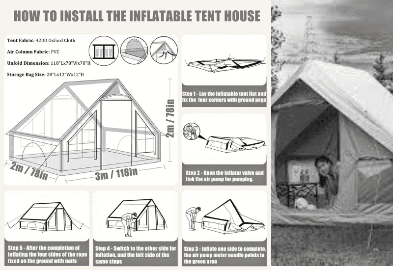 How to install Inflatable Tent House