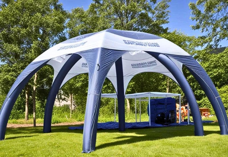 Installed a large Inflatable Canopy Tent at a natural site