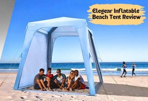 Elegear Inflatable Canopy Tent on the Beach, and couples & friends having a great time
