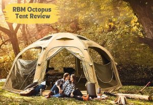RBM Octopus Dome Tent and a couple having a great outdoor time