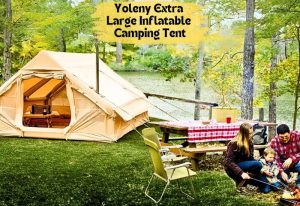 Camping with Family in a Yoleny Extra Large Tent Inflatable Tent