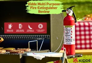 Kidde Multi Purpose Fire Extinguisher near a grill - featured image