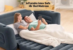 Couple enjoying a happy time on an Inflatable Intex Sofa / Air Bed Mattress